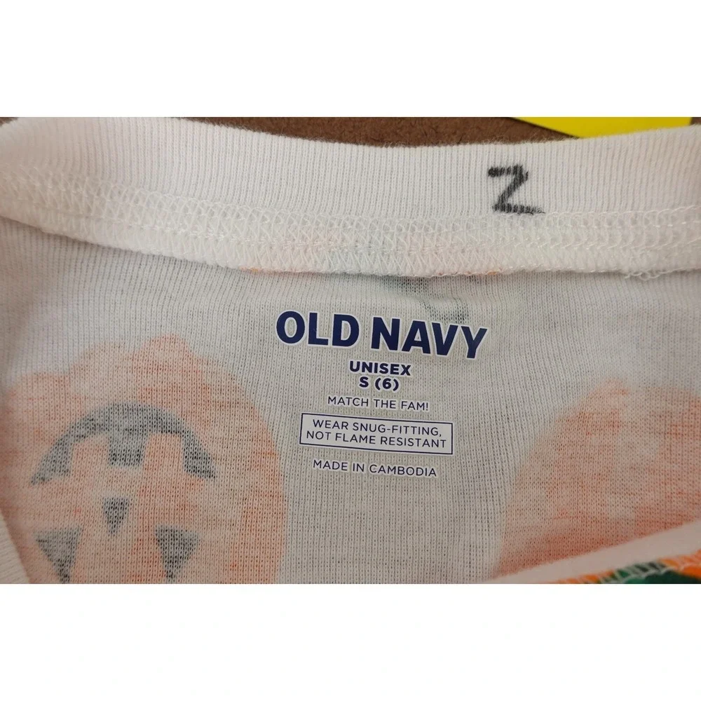 Old Navy Unisex Kids Small (6) Halloween Christmas Long Sleeve Pajama Tops NWT - Picture 3 of 6